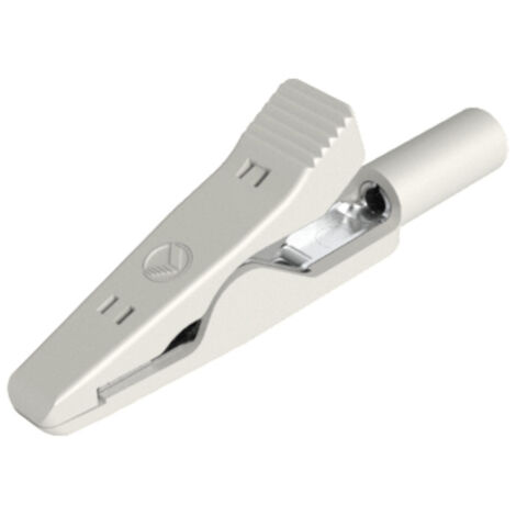 SKS Hirschmann MA 1 ws Krokodilklemme Steckanschluss 2 mm Ohne Messkategorie Weiß (1/2)