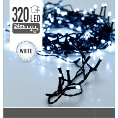 320 leds feste girlande weiss kalt 220v 27m ip44