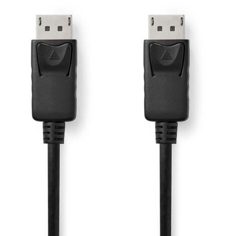 Displayport kabel displayport stecker displayport stecker 4k60hz vernickelt 300 m rund pvc schwarz etikett (1/3)