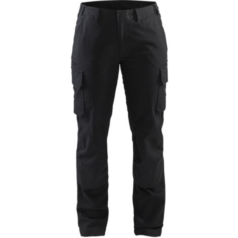 Arbeits-Hose Industrie Stretch Damen 7106 – Schwarz L – FR(44) – SE(C42) – Kurz