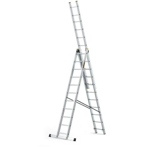 3-ELEMENT-ALUMINIUMLEITER 640 CM 11+11+11 SPROSSEN - BR-00-4211 (1/5)