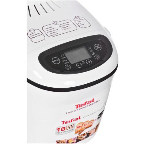Tefal PF610138 1600W Color white - Brotbackautomat (Farbe weiß, 1,5 kg, Baguette-Teig, Vorteig, 750 g, 1600 W)