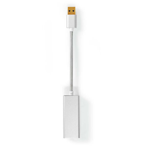 Usb netzwerkkarte usb 32 gen 1 1 gbps usb a stecker rj45 buchse 020 m rund vergoldet blankes kupfer silber box mit abgedecktem fenster (1/5)