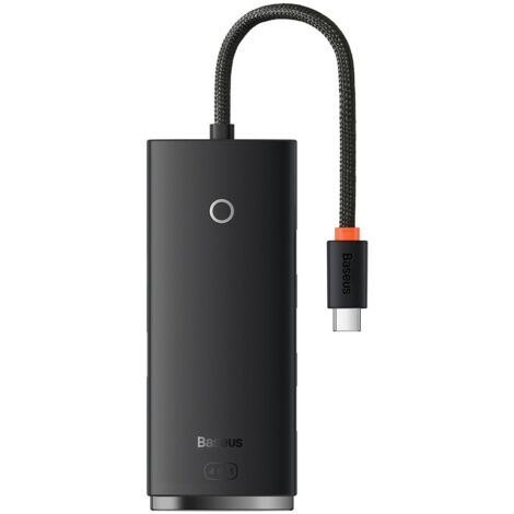 Baseus Lite Series HUB Adapter USB Typ C - 4x USB 3.0 25cm schwarz (WKQX030301) (1/5)