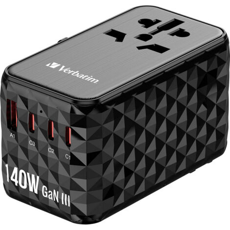 Verbatim UTA-10 GaN III Reiseadapter Schwarz 140W (1/5)