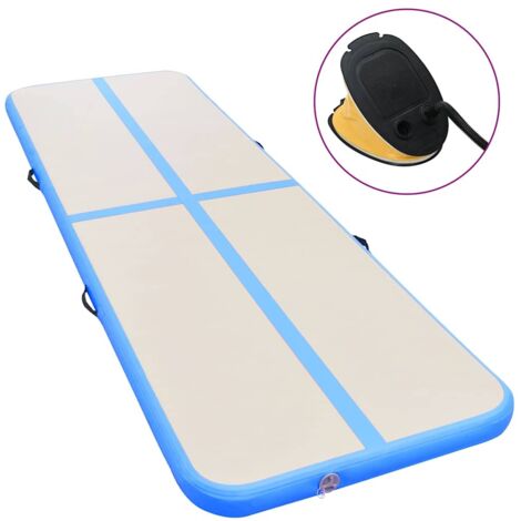 Luftmatte für Gymnastik mit Pumpe 700x100x10cm PVC Blau