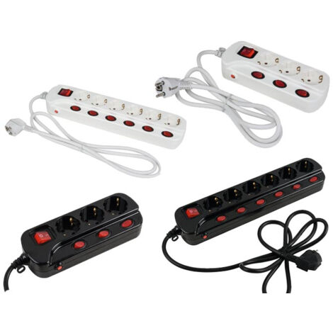 Heitronic 45190 Steckdosenleiste mit Schalter 3fach Weiß Schutzkontakt 1 St. (1/4)