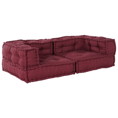 vidaXL Pouf Modular Kastanienbraun 140x70x36 cm Stoff