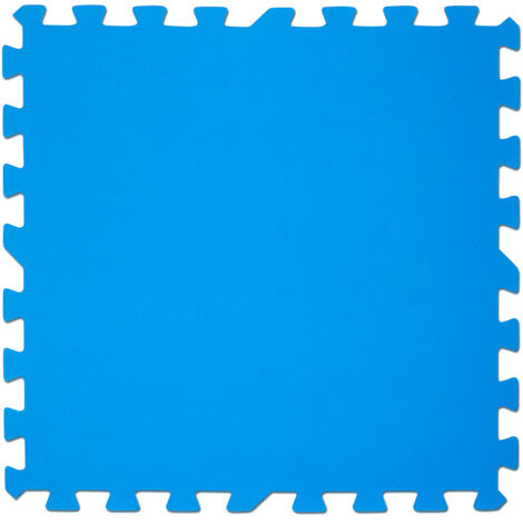 Poolbodenschutz 50x50cm aus blauem EVA-Gummi (9 Stück)