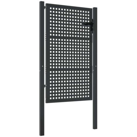 Gartentor vidaxl garden gate Stahl 105 x 200 cm abschließbar