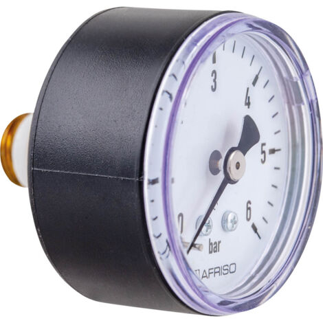 AFRISO Rohrfedermanometer RF 50 0/6bar G1/4"B m.PTFE ax Kl.2,5