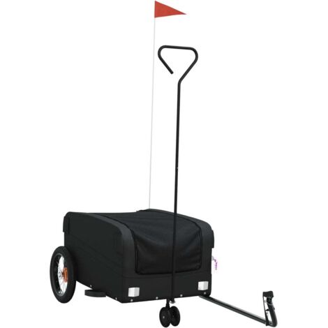 vidaXL Bike Trailer Black 30 kg Iron