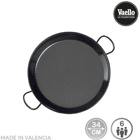 Traditionelle Paella-Pfanne aus emailliertem Stahl ø34cm (6 Personen). vaello