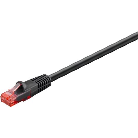 CAT 6A/6A Outdoor-Patchkabel, U/UTP, schwarz, Kupferleiter (CU), 2-fach Außenmantel (PE). Kabellänge 15 m (1/4)