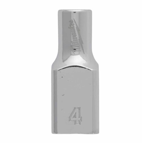 Milwaukee 4932479992 Kurzer Steckschlüssel, 1/4" Antrieb, 4mm Größe (1/2)