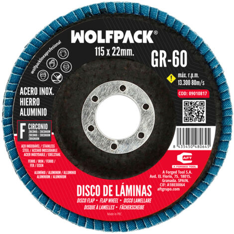 Schleifscheibe wolfpack linea profesional circonio inox 115 mm Korn 60 (1/5)