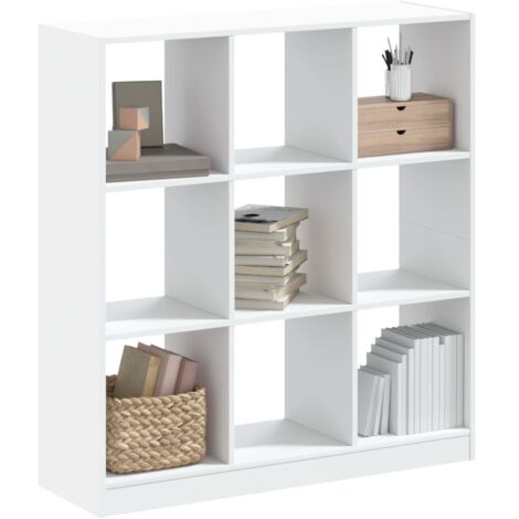 vidaXL Bücherregal Weiß 102x32x108 cm Ingenieurholz