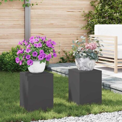 Pflanzenständer 2 pcs Schwarz 24 x 24 x 35 cm Stahl vidaXL