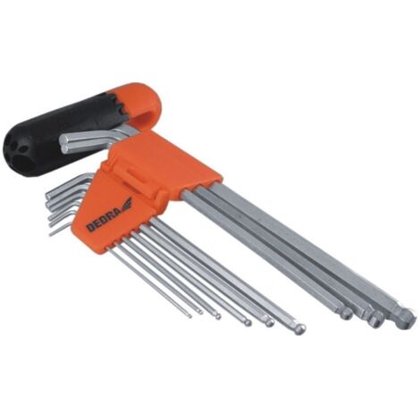 Innensechskantschlüssel dedra 0653 9 Stück Chromstahl