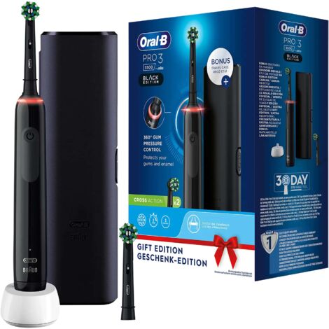 Braun Oral-B Pro 3 3500 Black Edition, Elektrische Zahnbürste ,schwarz
