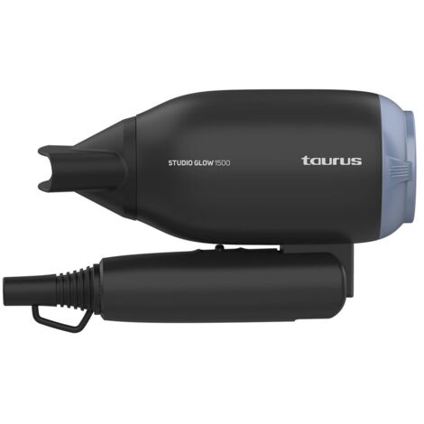 Taurus Studio Glow 1500, Haartrockner dede travel bi-voltage 110 und 240v, 1400W, faltbar, 2 Geschwindigkeiten, 2 Temperaturen, sehr leicht und kompakt. (1/5)
