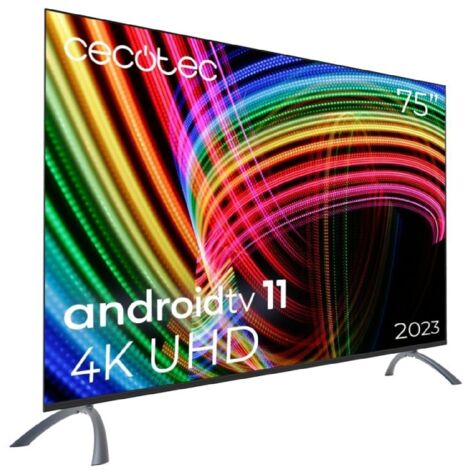Cecotec TV LED 75" Smart TV A3 Series ALU30075, 4k UHD, Android TV 11, rahmenlos, Assistant de Voice Google und Chromecast, Dolvy Vision &amp Atmos, HDR10, HBBTV, 2023. (1/5)