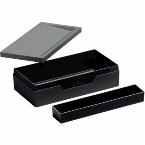Stiftschale VARICOLOR® JOB CASE 12,2 x 6,2 x 23,5 cm (B x H x T) ABS Kunststoff anthrazit 2 Fächer (1/5)