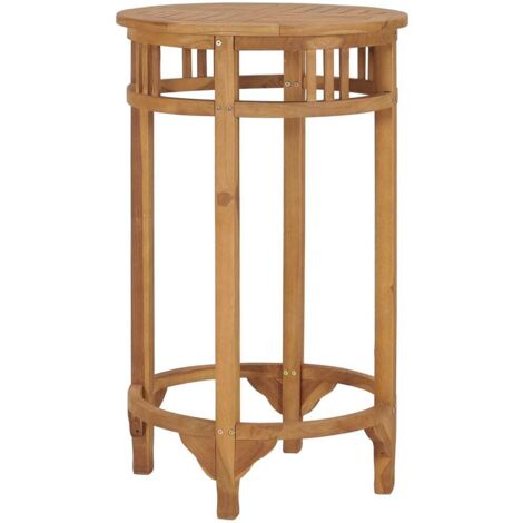 Bartisch Ø 60 cm Massivholz Teak vidaXL (1/5)