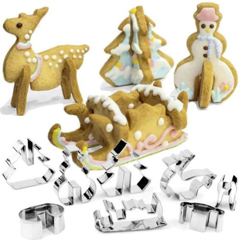 Ruhhy 3D Weihnachtsausstechformen Set aus Edelstahl Silber (1/5)