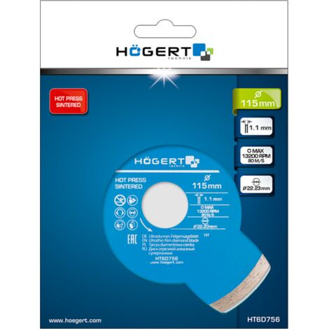 Fliesenlegerwerkzeug högert ht6d742 Diamantscheibe 125mm dünn (1/2)