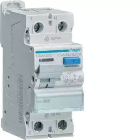 HAGER CDA525D FI-SCHUTZSCHALTER 2P 25A 30MA (1/2)