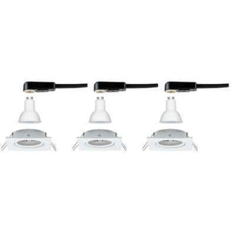 Paulmann Einbauleuchten-Set Nova eckig LED 3-stepdim 3x6,5W Weiß 93472 (1/2)