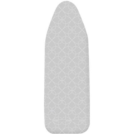 WENKO Bügeltischbezug Alu M/L, Bügelbrettbezug, 128 x 44 cm, Silber matt, Baumwolle mehrfarbig (1/5)