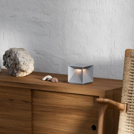 Sigor LED Akku Tischleuchte Nutalis in Nebelgrau 2,8W 120lm IP54 (1/5)