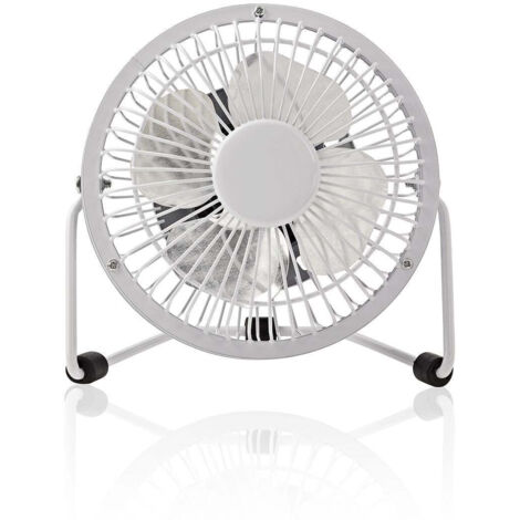 Nedis Tischventilator | Stromversorgung über USB | Durchmesser: 100 mm | 3 W | 1-Geschwindigkeitsstufen | Weiss NE550681820 (1/5)