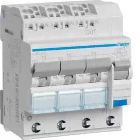 Dispositif de protection électrique Hager 10 A 230 V Typ B (1/2)