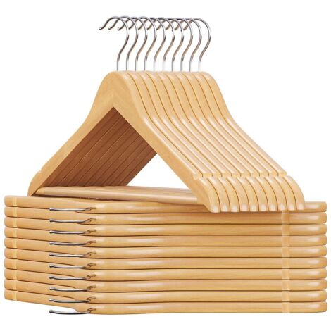 Kleiderbügel songmics Eukalyptusholz 44,5 cm 5 kg Kapazität (1/5)