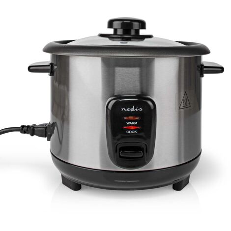 Nedis KARC110AL Reiskocher Silber und Schwarz 1 Liter (1/5)