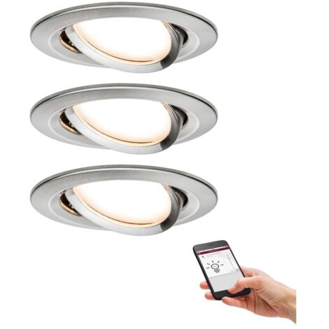 Paulmann 92959 LED-Einbauleuchte 3er Set LED 18 W Eisen (gebürstet) (1/5)