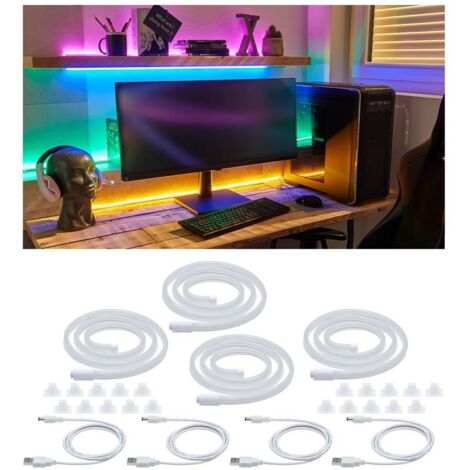 Paulmann 70558 Neon Colorflex USB Strip Set 4x1m 4x4,5W 5V Pink, Orange, Grün, Blau (1/5)