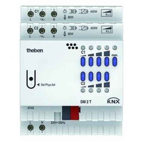 Dimmer Theben KNX UNIVERSALDIMMAKTOR 2F.DM2T Lichtsteuerung Hausautomation (1/5)