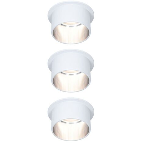 Paulmann LED Spots modernes Weiß, Set mit 3 Einbauspots