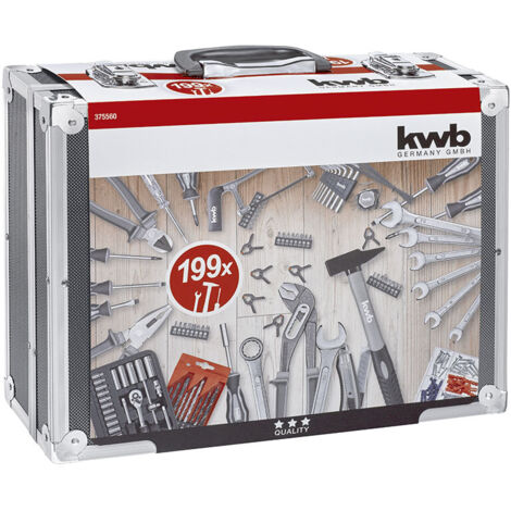 Werkzeugkasten kwb 199 Teile Aluminium Koffer 6,56 kg (1/5)