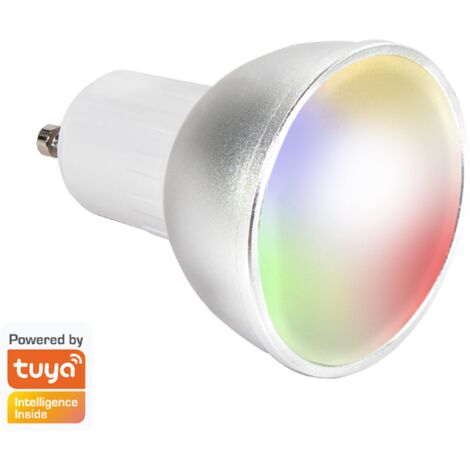 LOGILINK Wi-Fi Smart LED-Spot SH0118, GU10, 4 W, 330 lm, WW, KW + RGB (1/2)