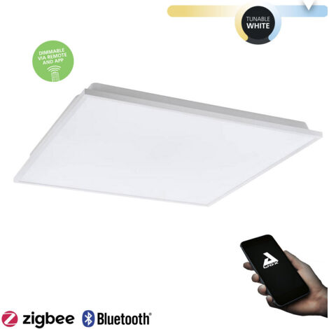 Eglo LED Deckenleuchte Herrora-Z 59,5 x 59,5 cm weiß, Smart Home connect.Z Lampe (1/5)