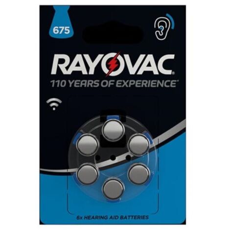 ZINK-LUFT RAYOVAC 1.45 V - 630 mAh 4600.745.416 (6 St. / Blisterverpackung) (1/4)