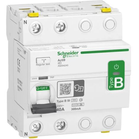 Schneider Electric Fehlerstrom-Schutzschalter Allstromsensitiv iID, 2P, 40A, Typ B-SI, 300mA A9Z64240 (1/2)