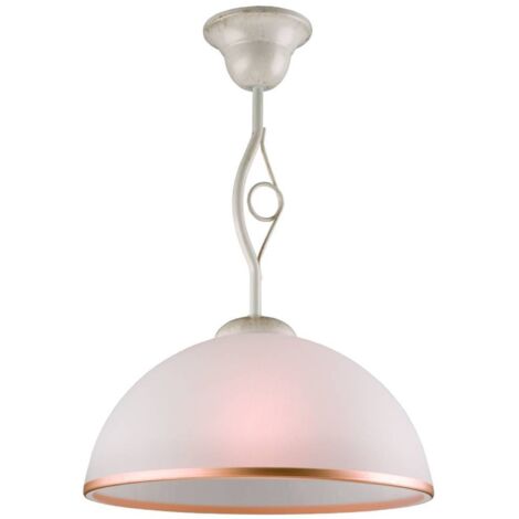 Lamkur Retro Dome Pendel-Deckenleuchten Weiß, 1x E27 (1/2)