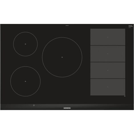 Siemens iQ700, Induktionskochfeld, 80 cm, Schwarz, Mit Rahmen aufliegend EX875LVC1E (1/5)