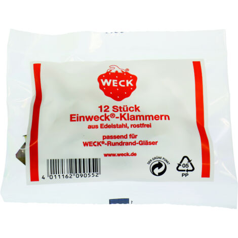 Einkochklammern, 12 Stück passend f. Weck Rundrandgläser (1/2)
